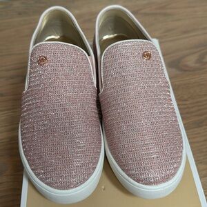 Girls sparkle slip on shoes